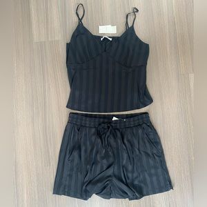 Abercrombie satin sleep shorts and tank top (selling as a set)